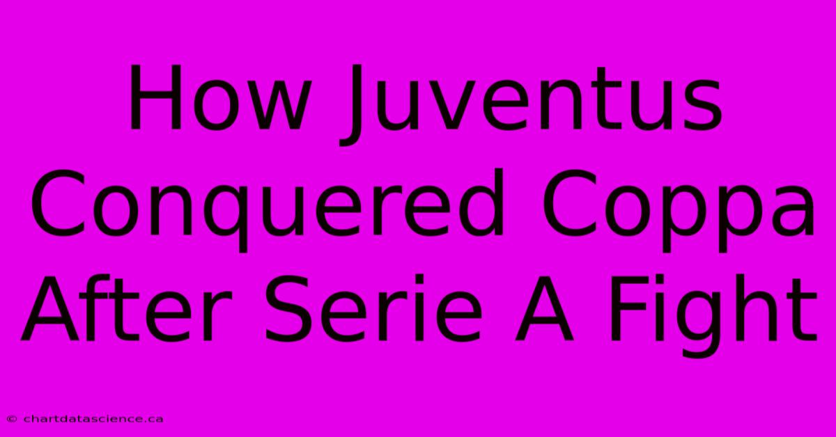 How Juventus Conquered Coppa After Serie A Fight