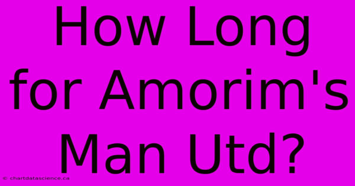 How Long For Amorim's Man Utd?