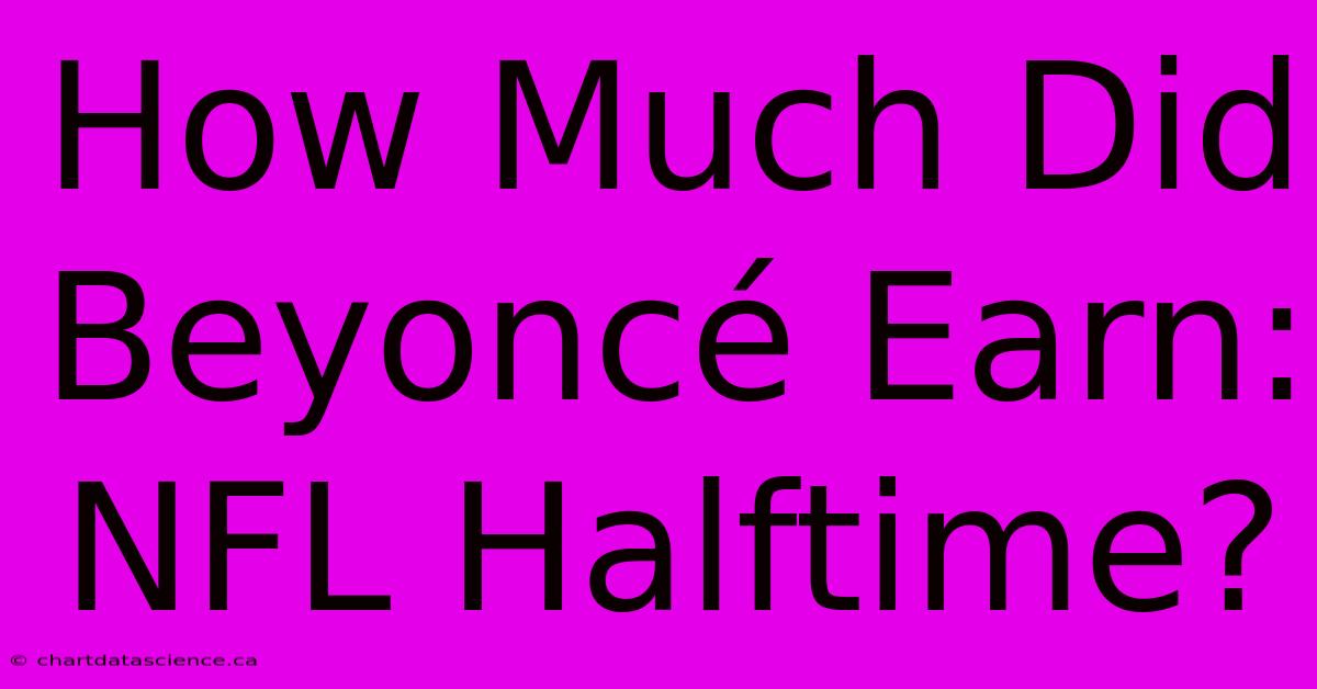 How Much Did Beyoncé Earn: NFL Halftime?