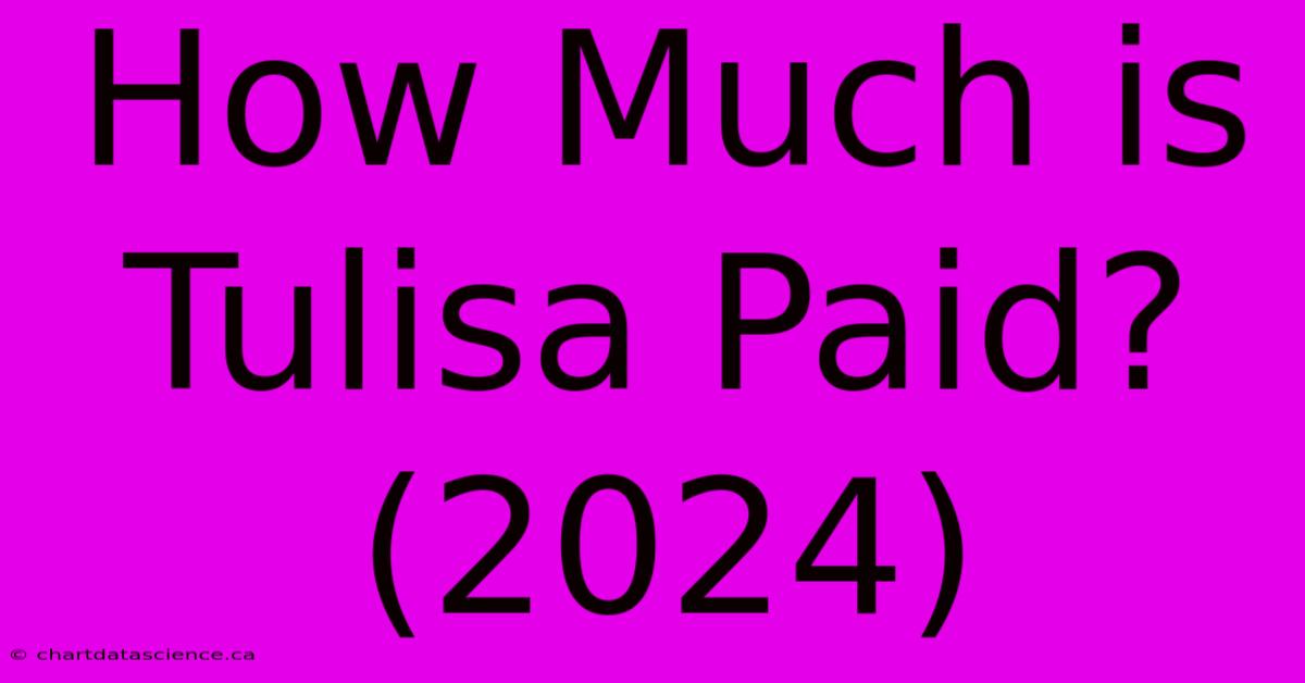 How Much Is Tulisa Paid? (2024)