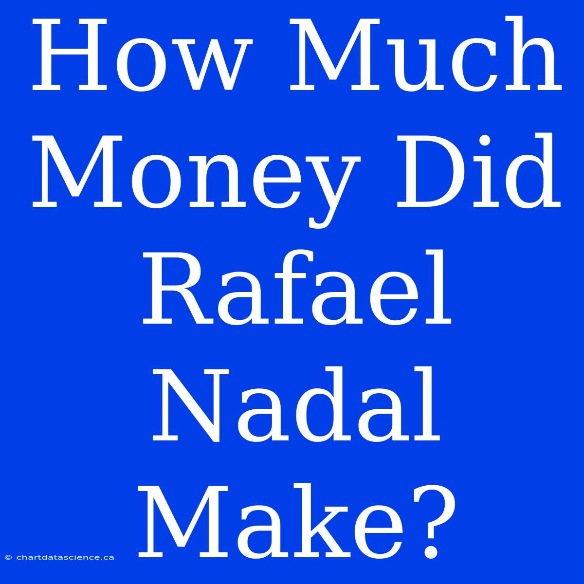 How Much Money Did Rafael Nadal Make?