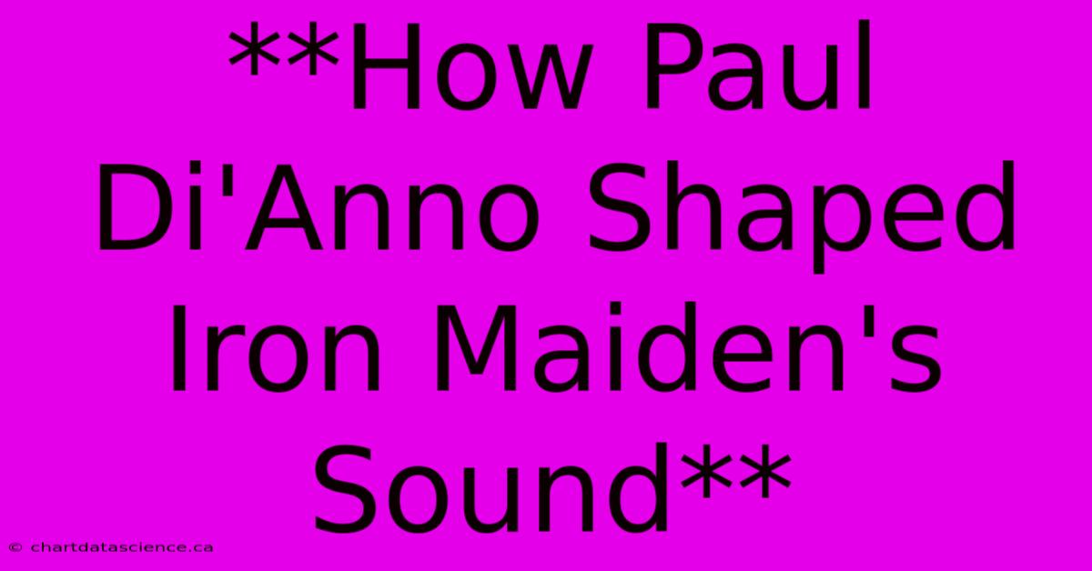 **How Paul Di'Anno Shaped Iron Maiden's Sound**