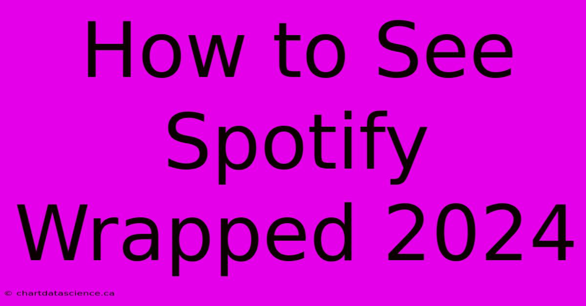 How To See Spotify Wrapped 2024