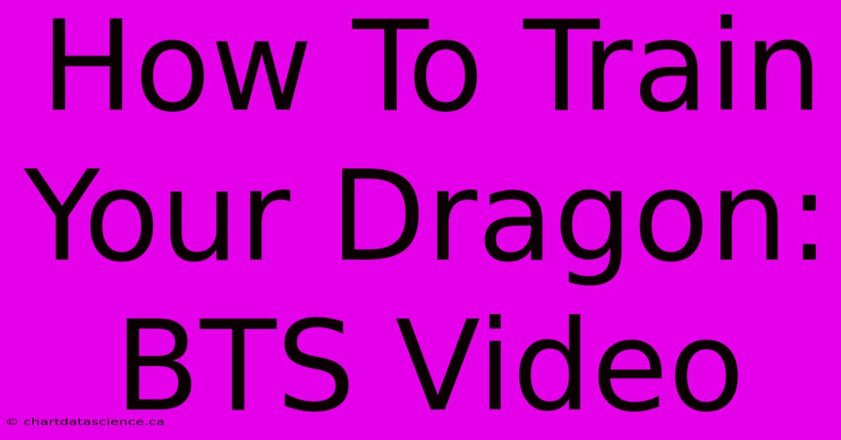 How To Train Your Dragon: BTS Video