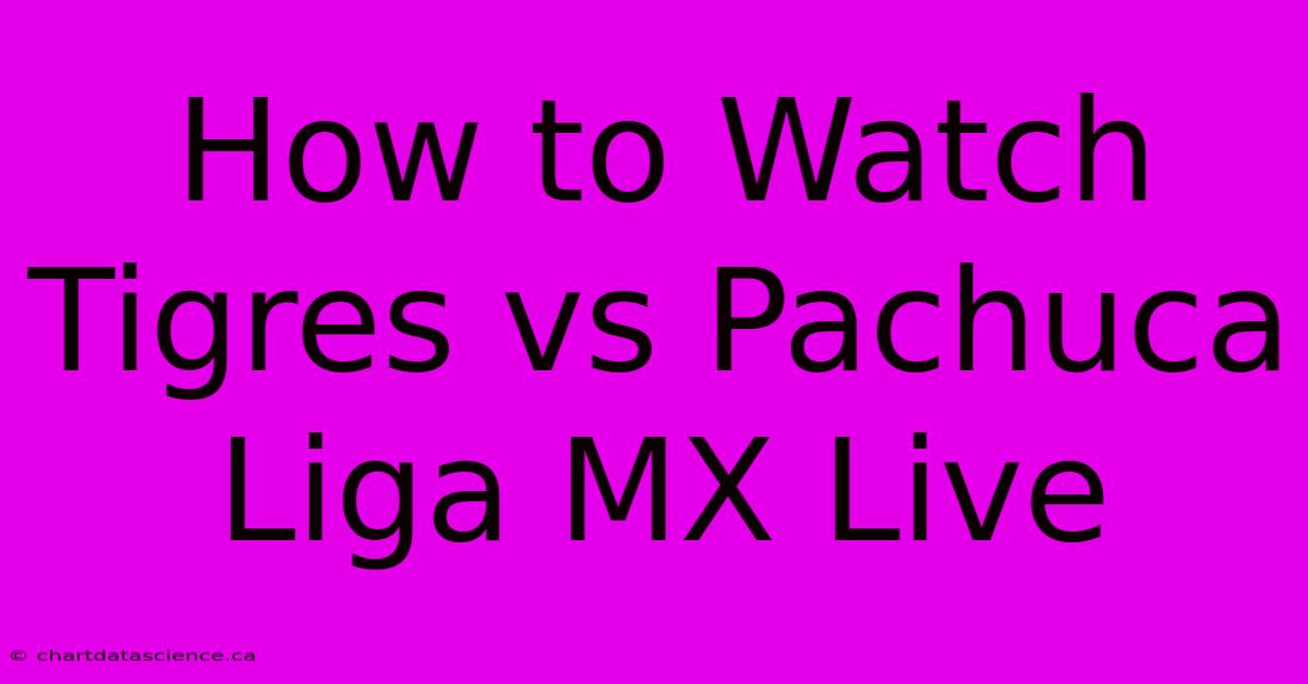 How To Watch Tigres Vs Pachuca Liga MX Live 