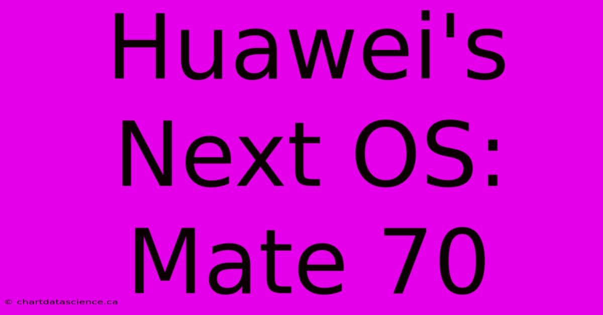 Huawei's Next OS: Mate 70