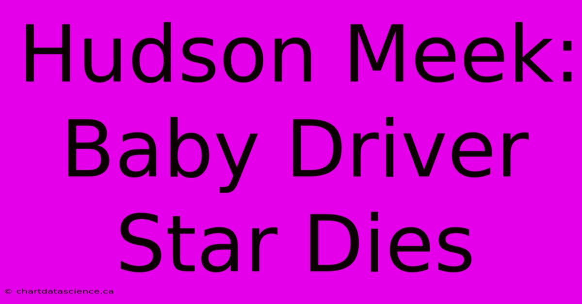 Hudson Meek: Baby Driver Star Dies