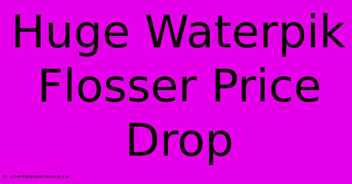 Huge Waterpik Flosser Price Drop