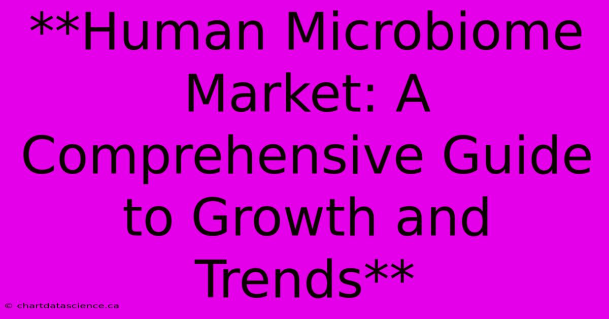 **Human Microbiome Market: A Comprehensive Guide To Growth And Trends** 