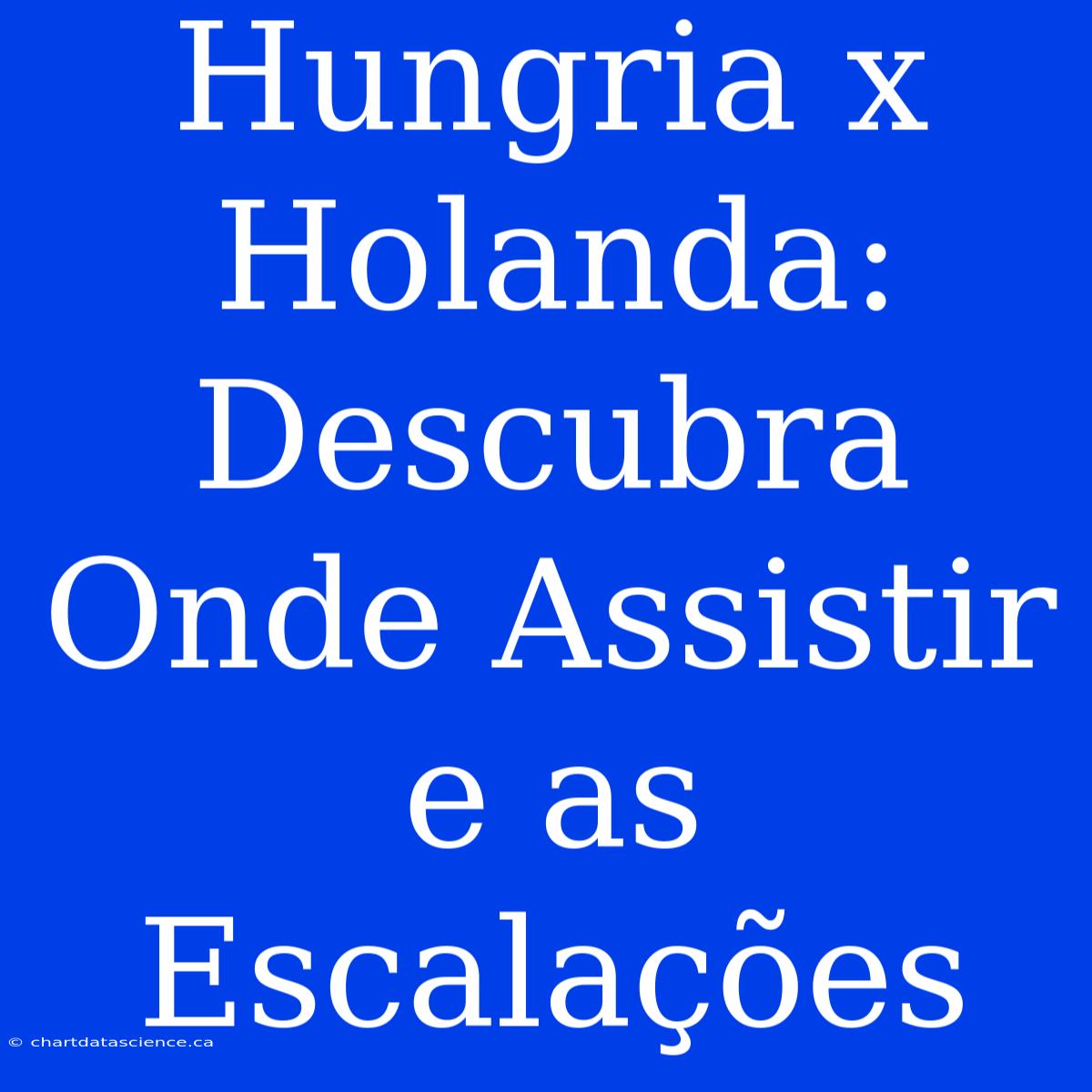 Hungria X Holanda: Descubra Onde Assistir E As Escalações