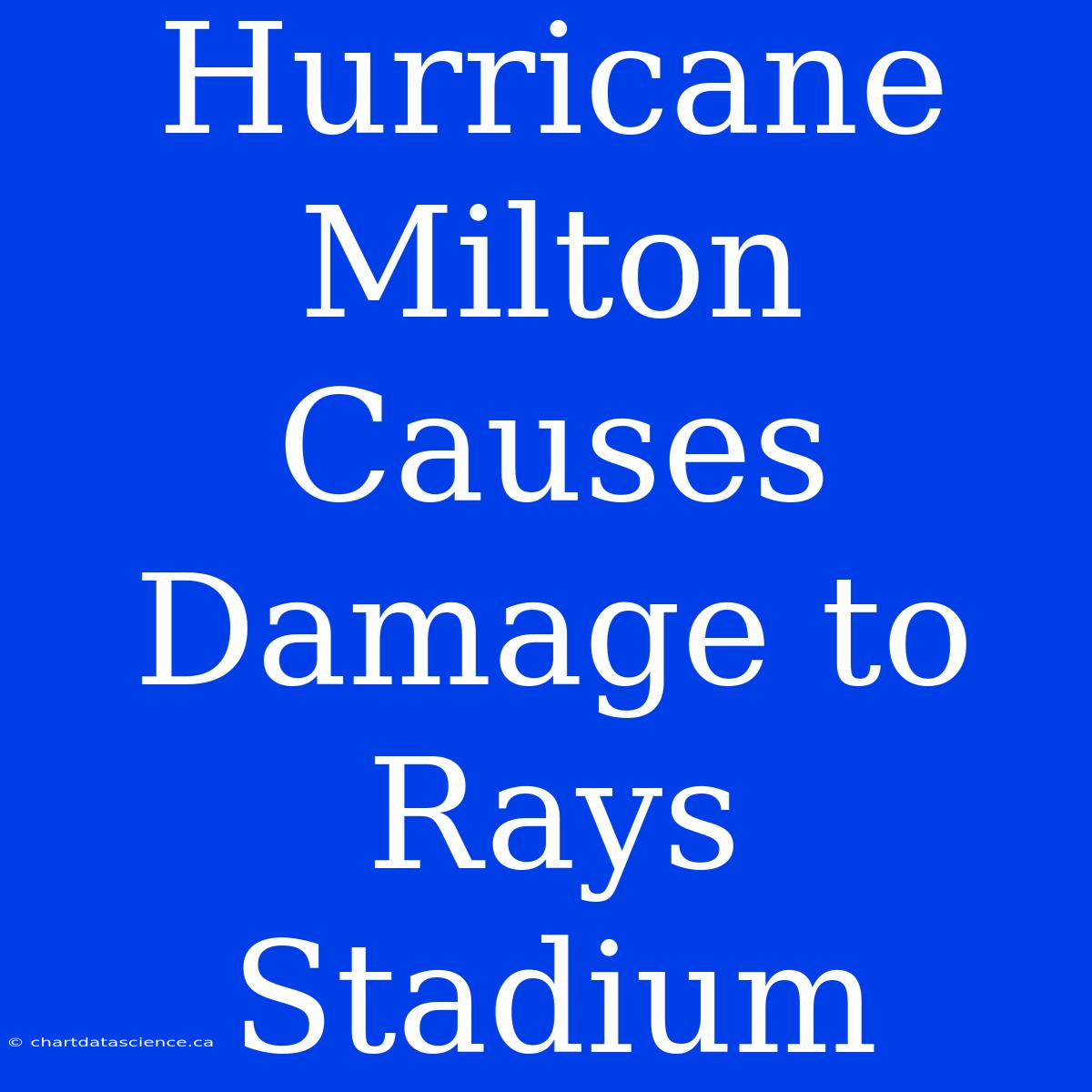 Hurricane Milton Causes Damage To Rays Stadium