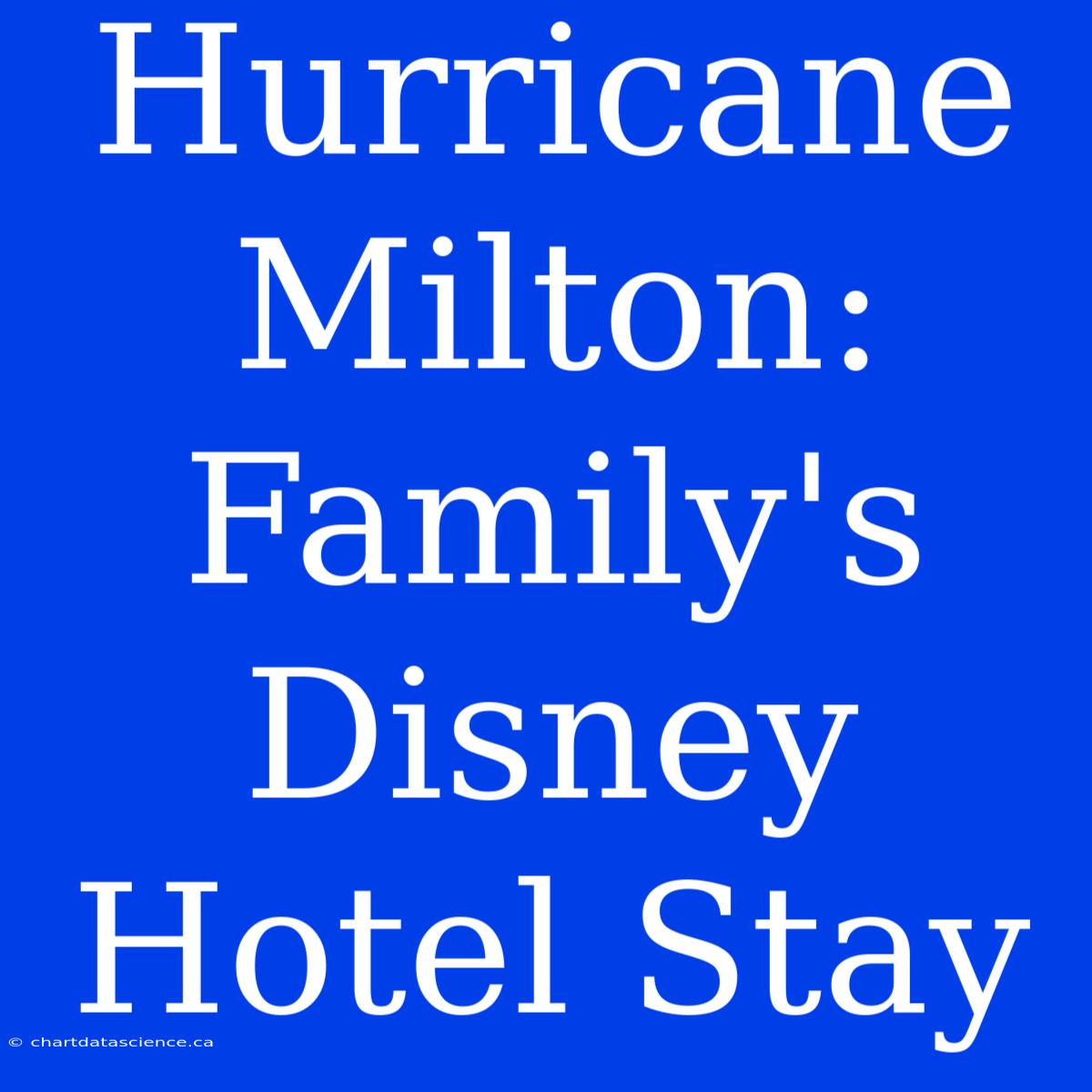 Hurricane Milton: Family's Disney Hotel Stay