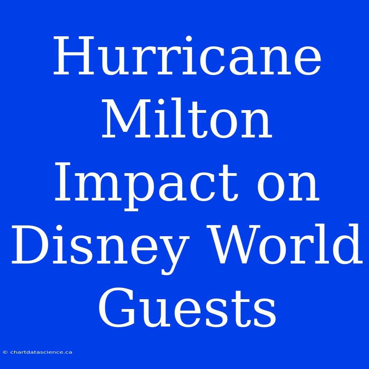 Hurricane Milton Impact On Disney World Guests