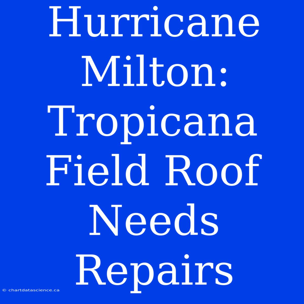 Hurricane Milton: Tropicana Field Roof Needs Repairs