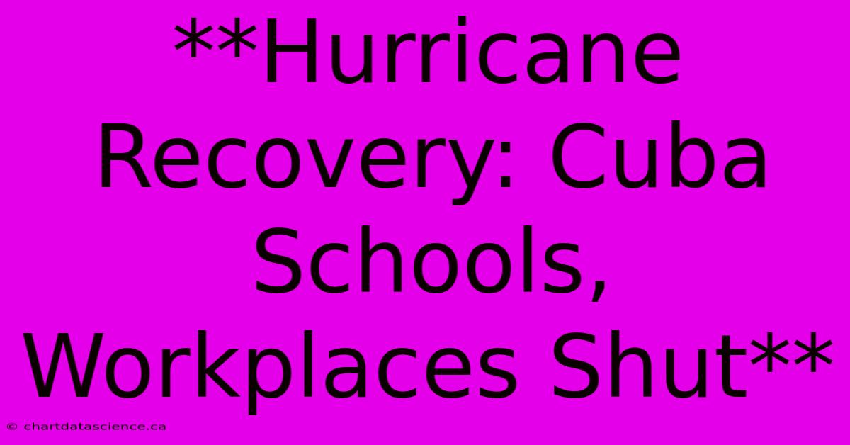 **Hurricane Recovery: Cuba Schools, Workplaces Shut**