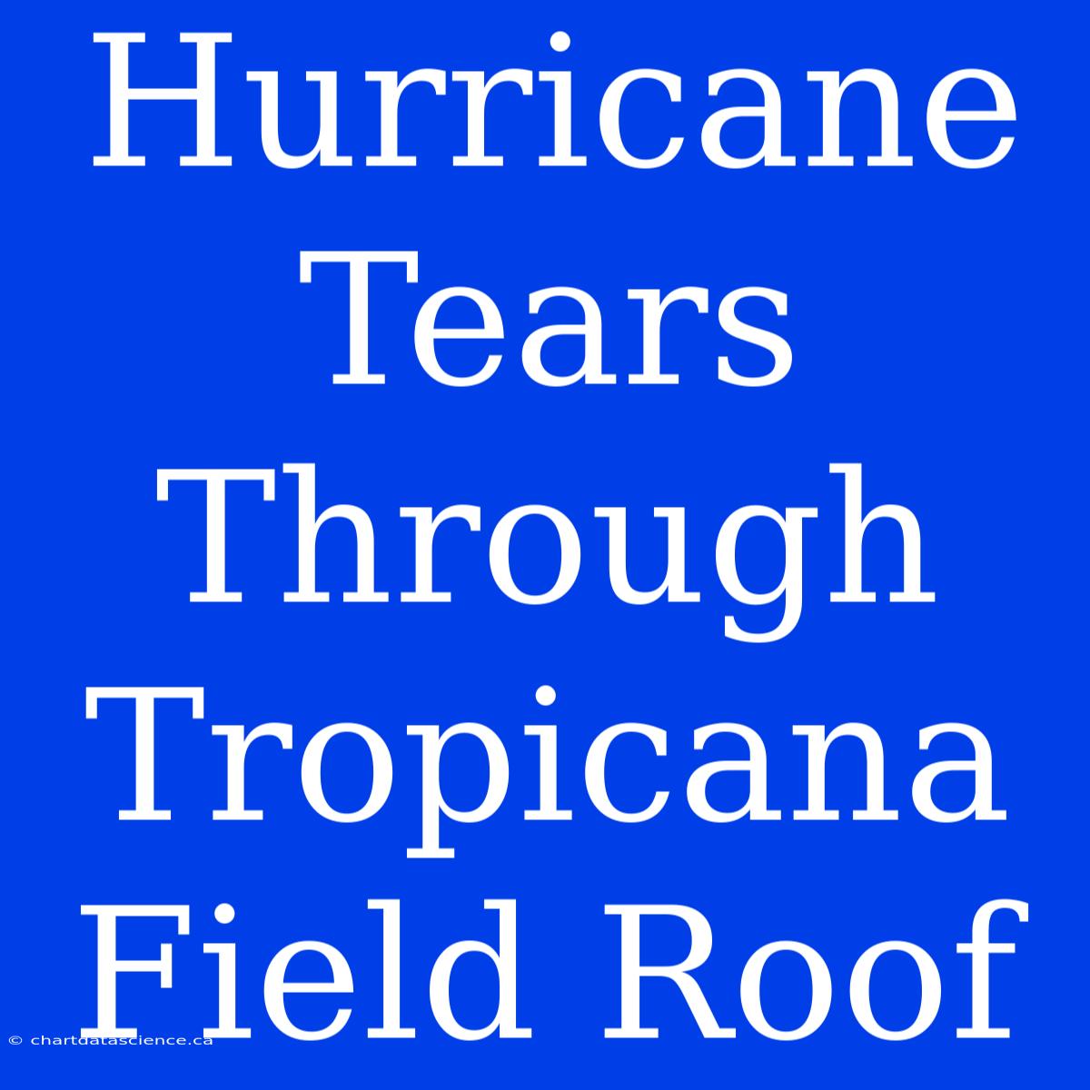 Hurricane Tears Through Tropicana Field Roof