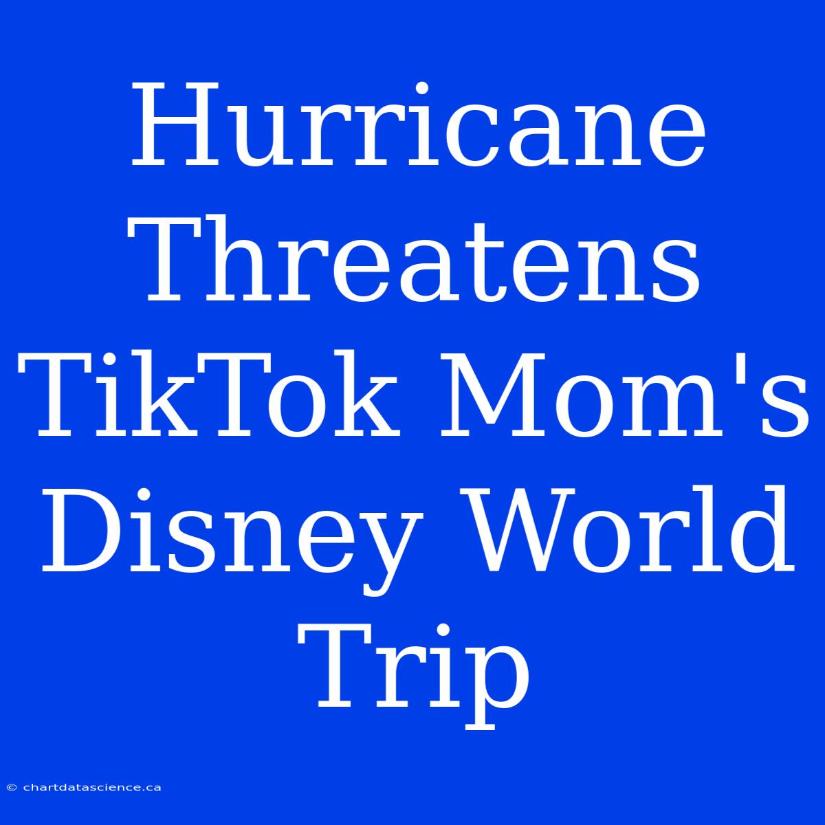 Hurricane Threatens TikTok Mom's Disney World Trip