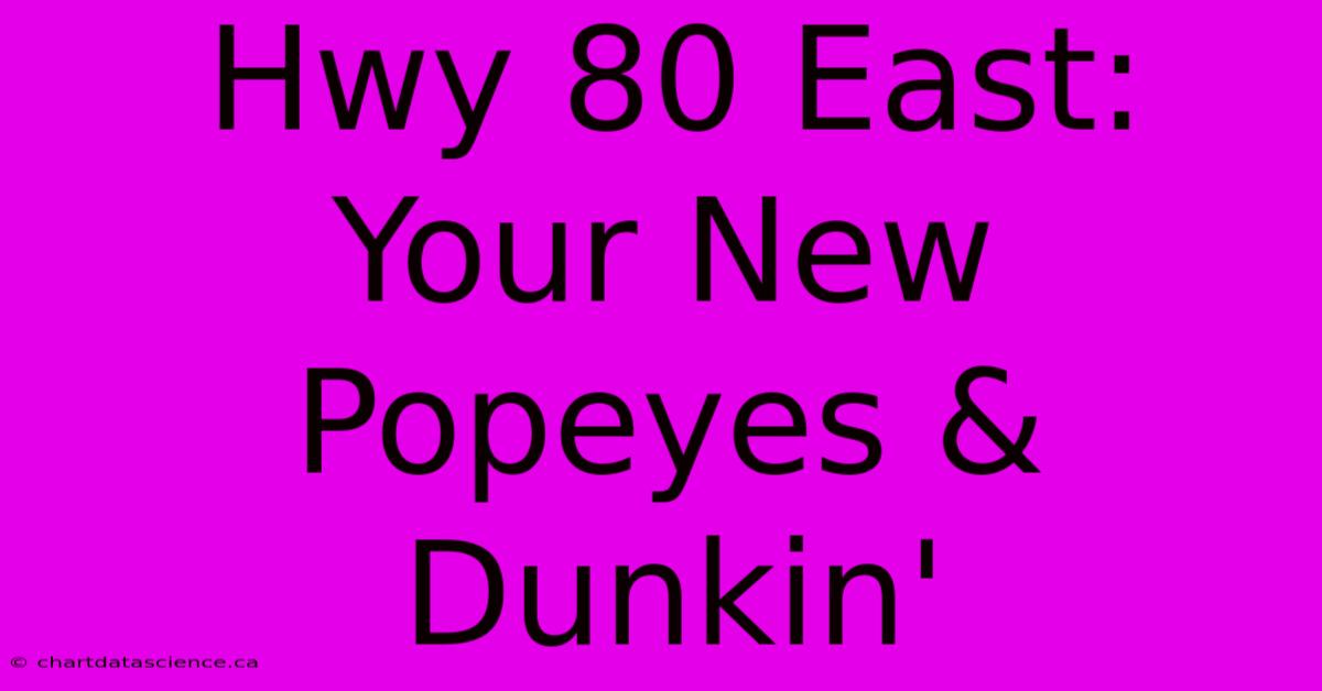 Hwy 80 East: Your New Popeyes & Dunkin'