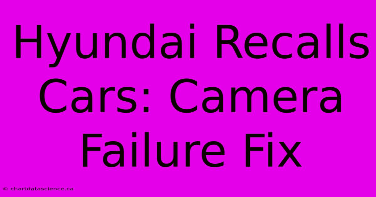 Hyundai Recalls Cars: Camera Failure Fix