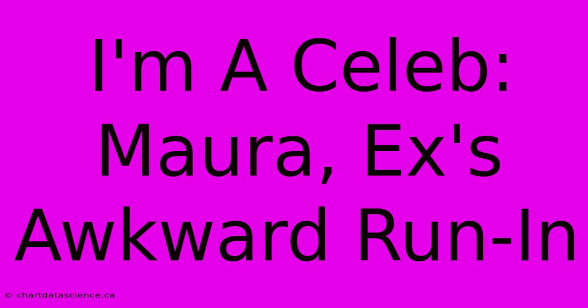 I'm A Celeb: Maura, Ex's Awkward Run-In