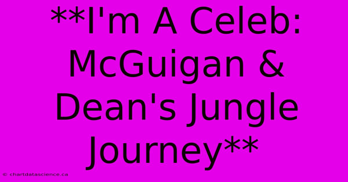 **I'm A Celeb: McGuigan & Dean's Jungle Journey**