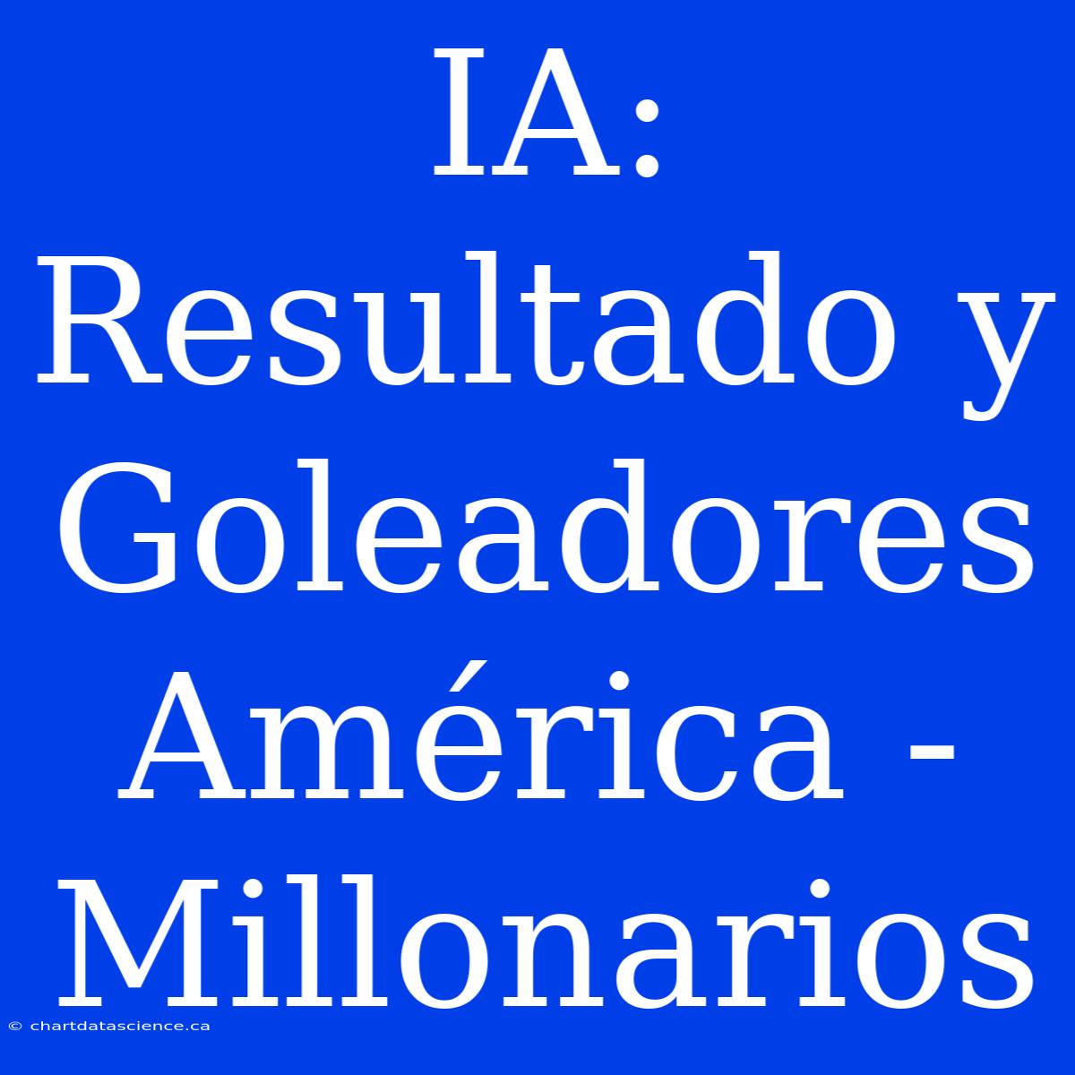 IA: Resultado Y Goleadores América - Millonarios