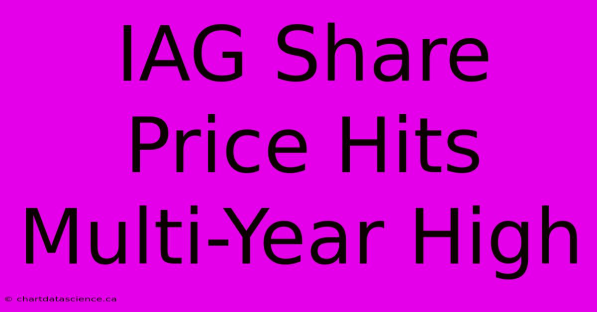 IAG Share Price Hits Multi-Year High