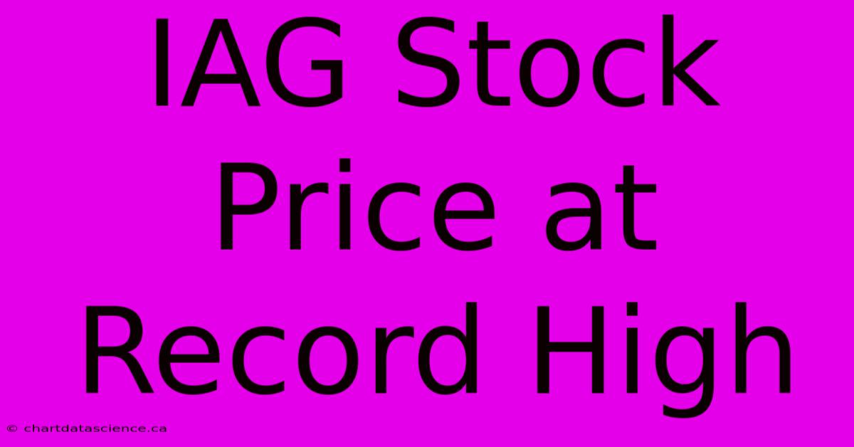 IAG Stock Price At Record High