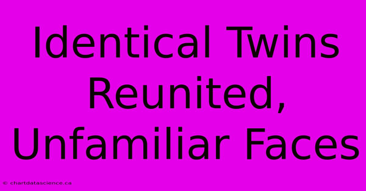 Identical Twins Reunited, Unfamiliar Faces