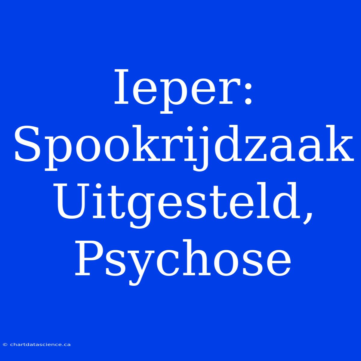 Ieper: Spookrijdzaak Uitgesteld, Psychose