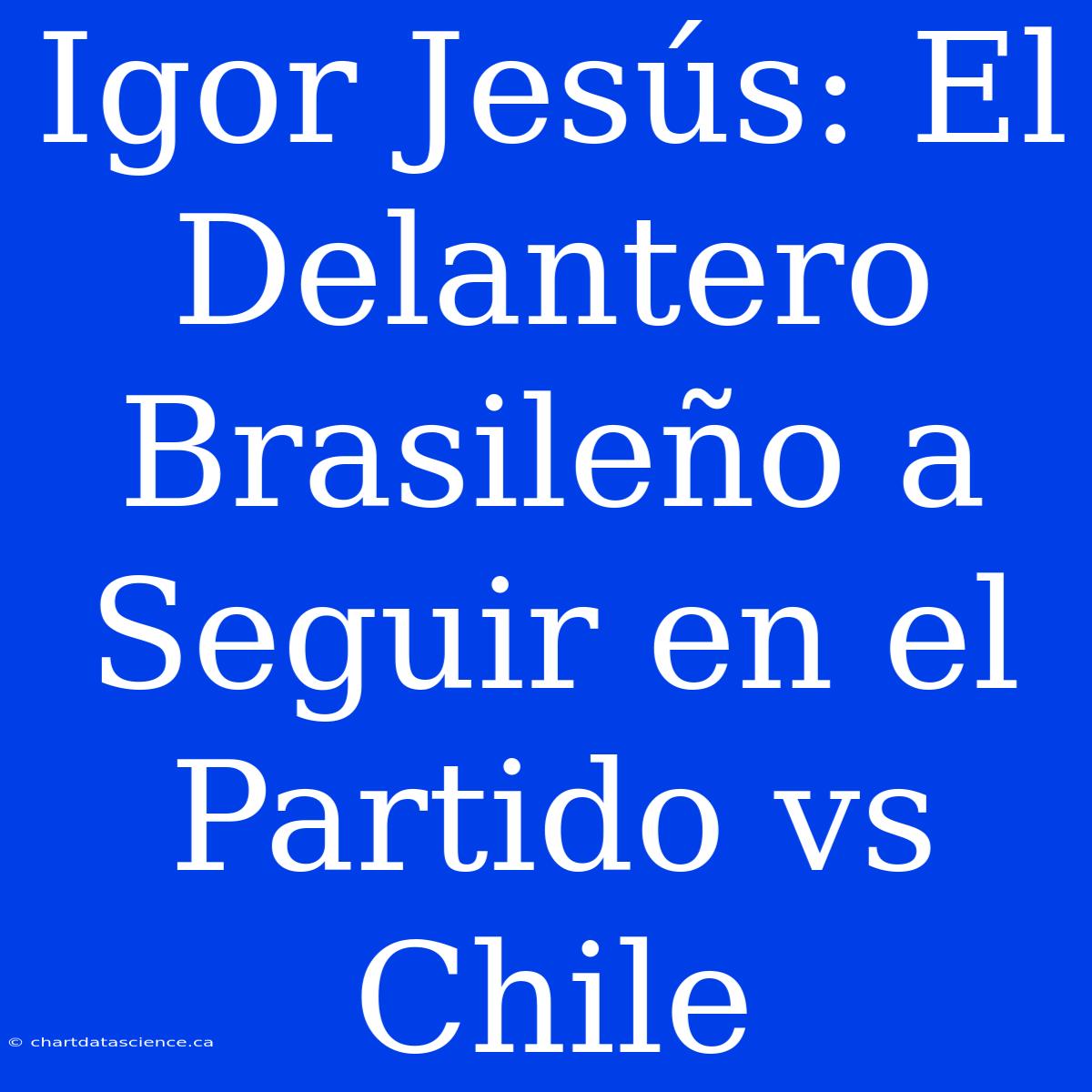 Igor Jesús: El Delantero Brasileño A Seguir En El Partido Vs Chile