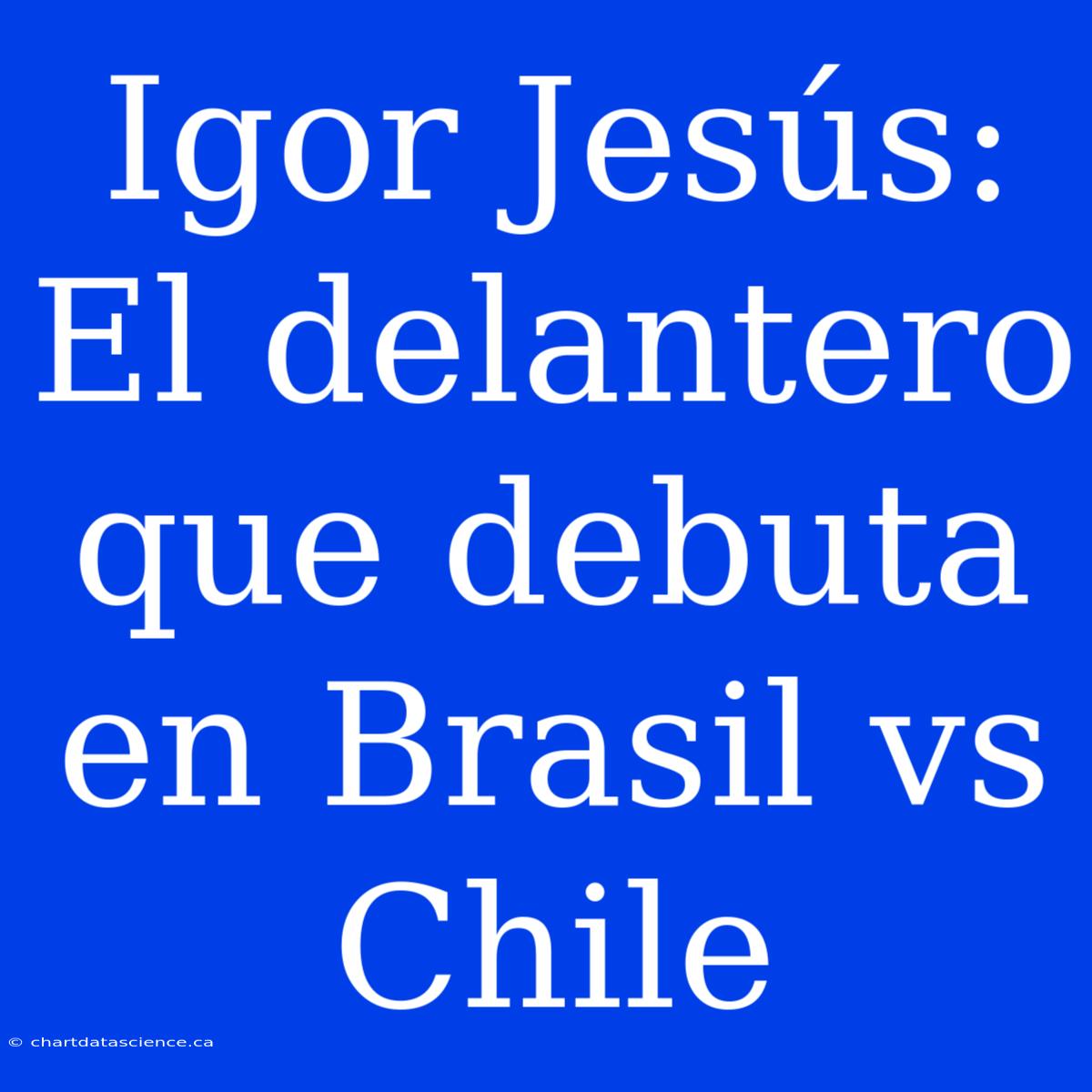 Igor Jesús: El Delantero Que Debuta En Brasil Vs Chile