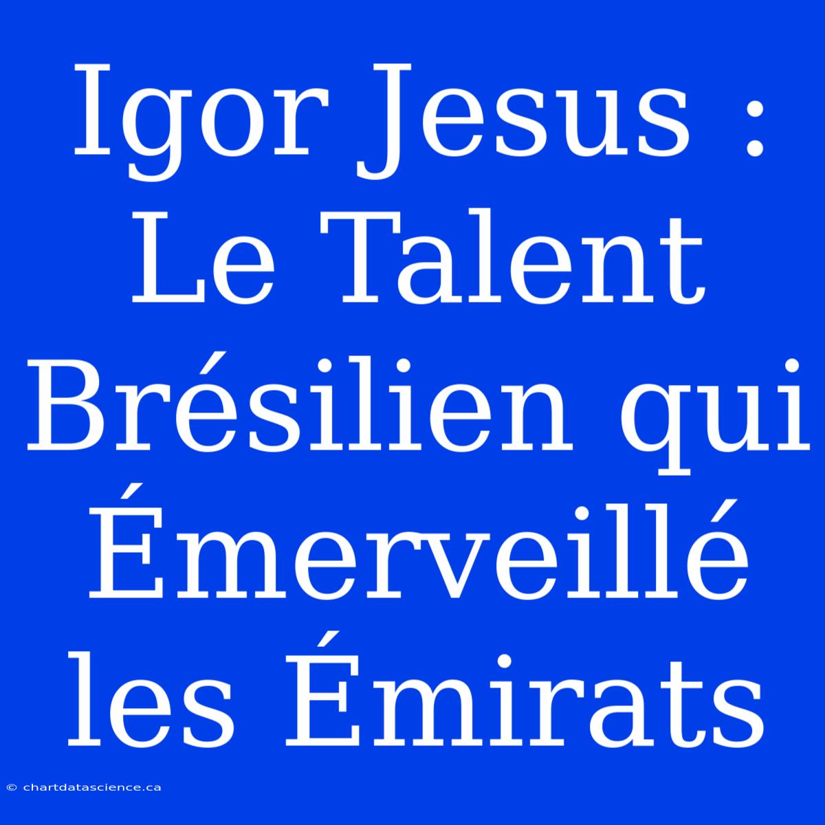 Igor Jesus : Le Talent Brésilien Qui Émerveillé Les Émirats