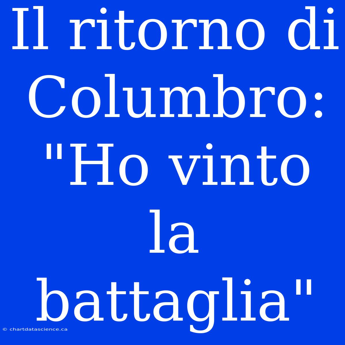 Il Ritorno Di Columbro: 