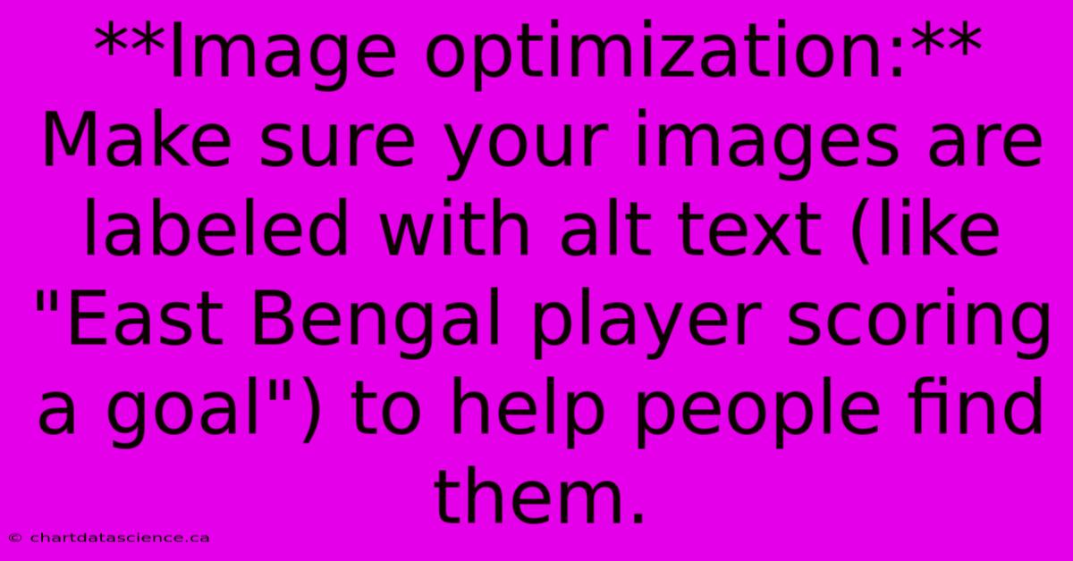 **Image Optimization:** Make Sure Your Images Are Labeled With Alt Text (like 