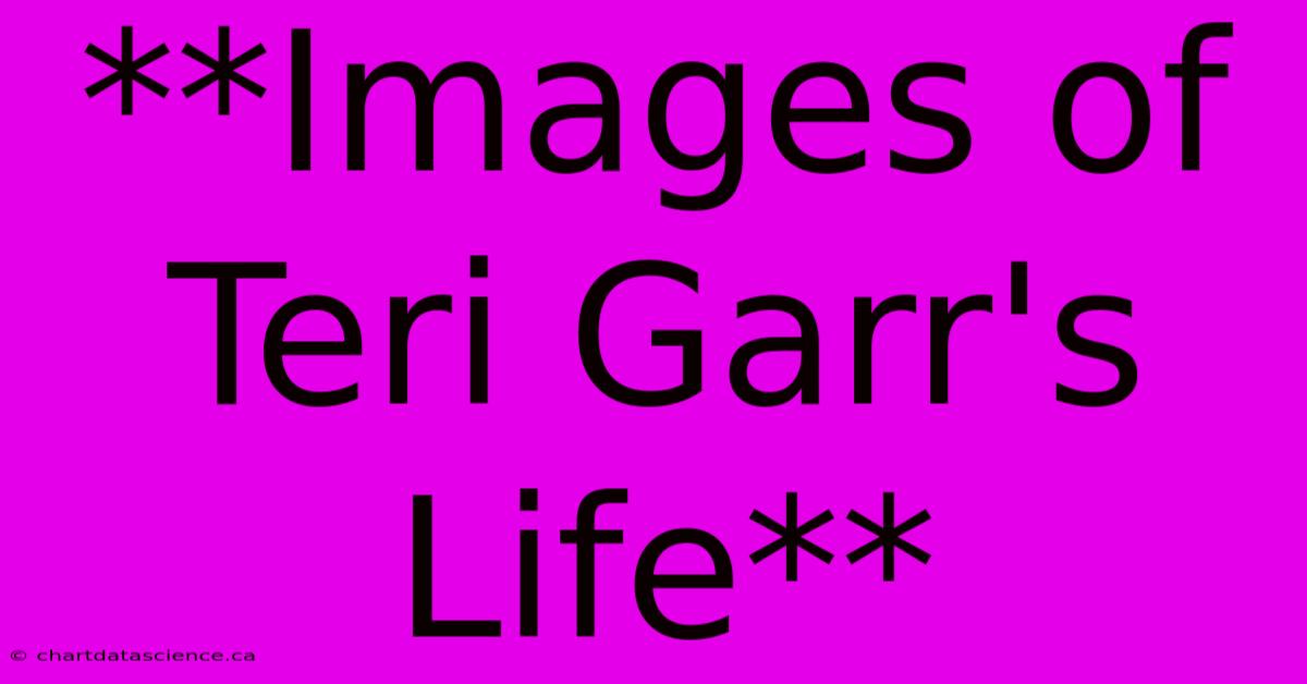 **Images Of Teri Garr's Life** 