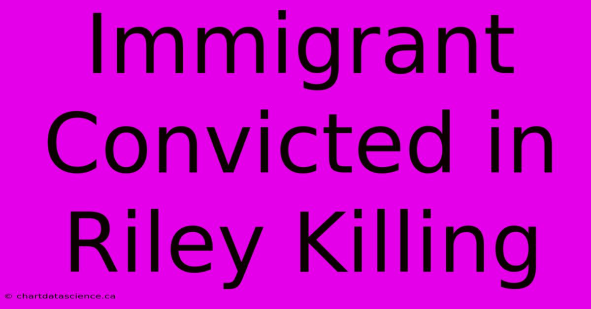 Immigrant Convicted In Riley Killing