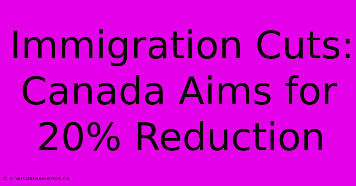 Immigration Cuts: Canada Aims For 20% Reduction