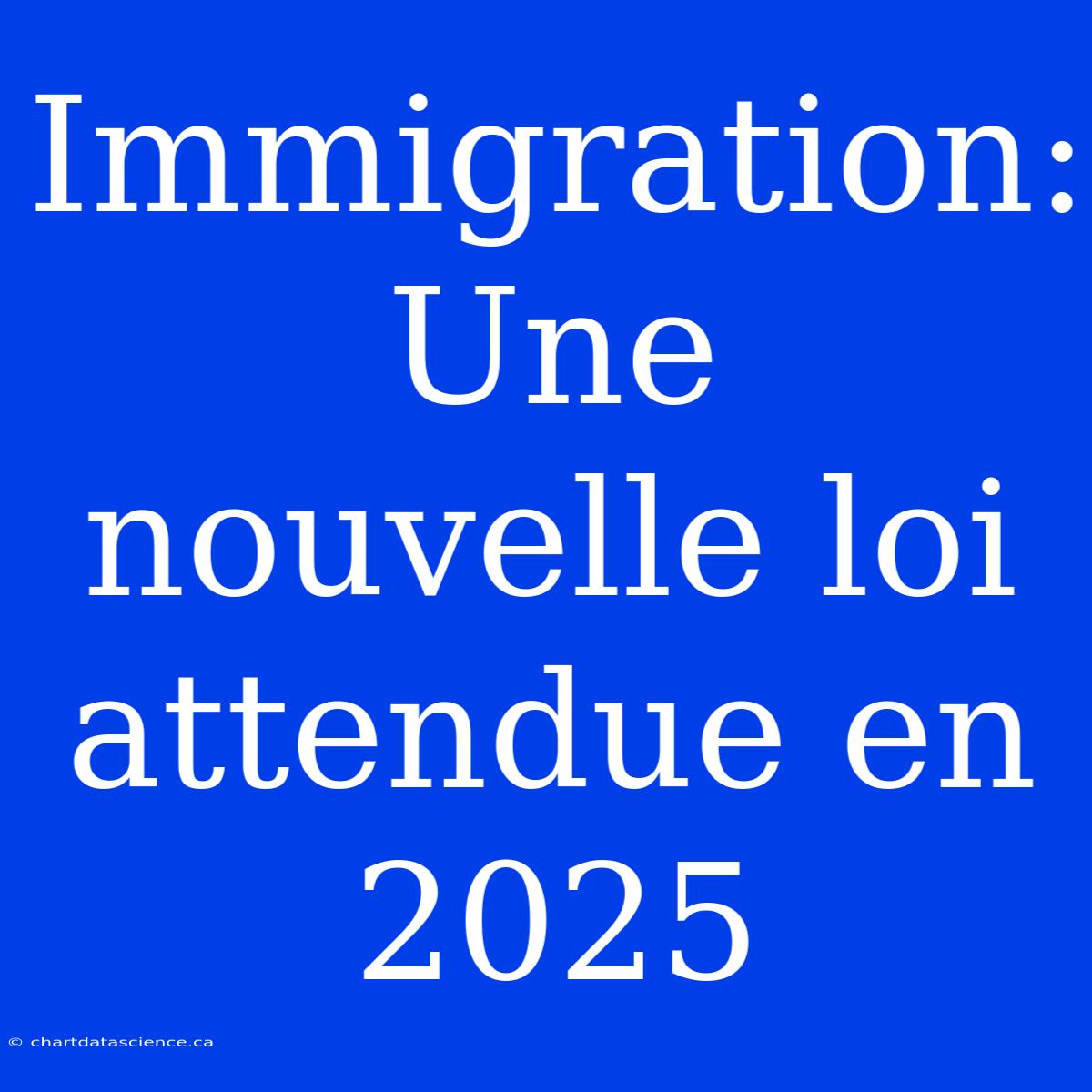 Immigration: Une Nouvelle Loi Attendue En 2025