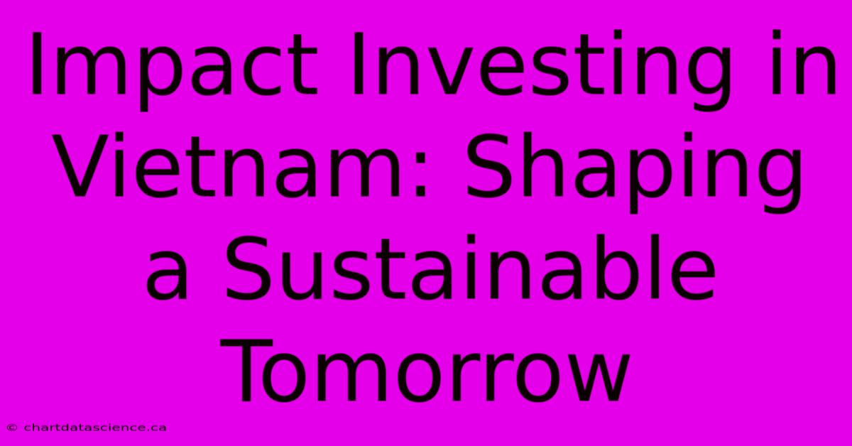 Impact Investing In Vietnam: Shaping A Sustainable Tomorrow