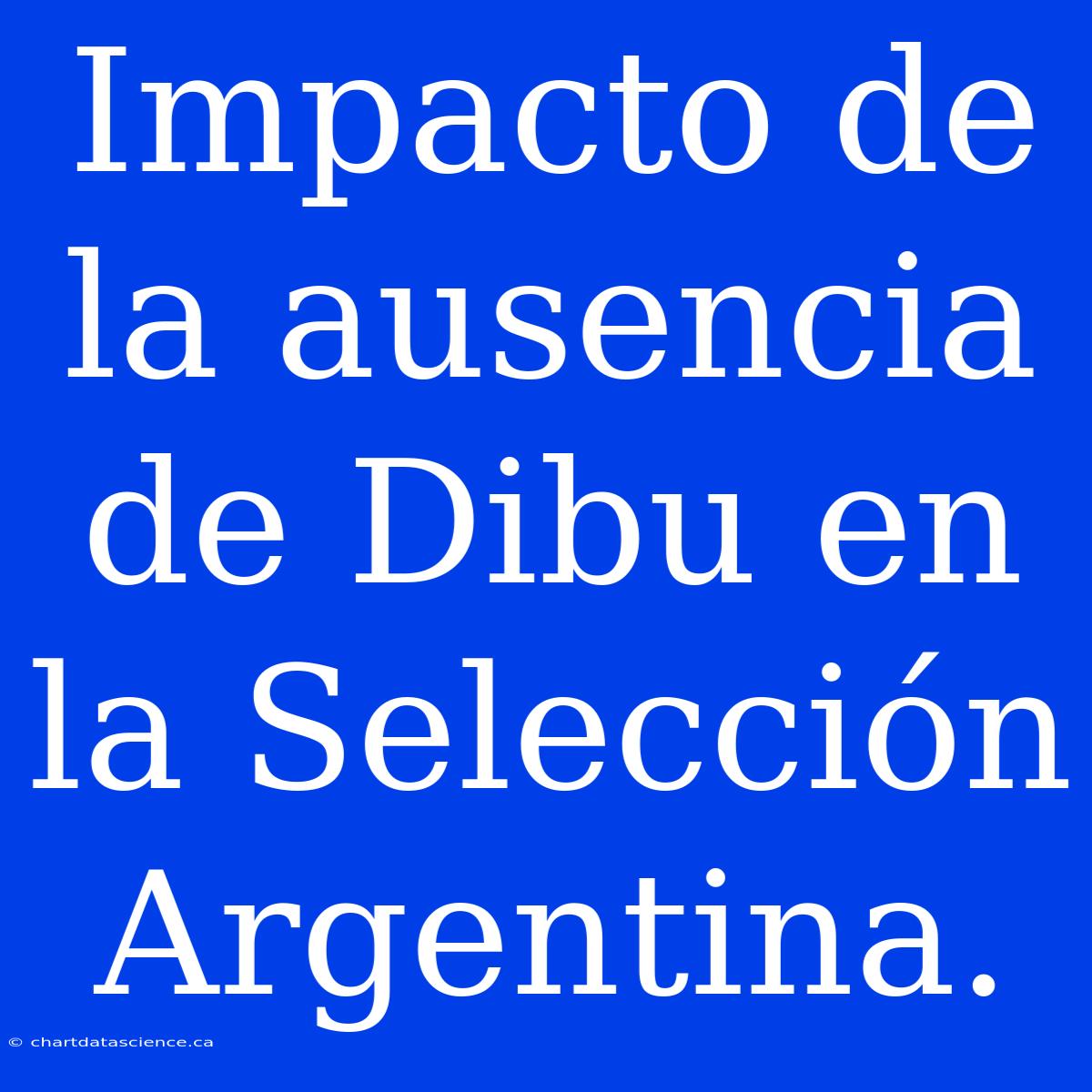 Impacto De La Ausencia De Dibu En La Selección Argentina.