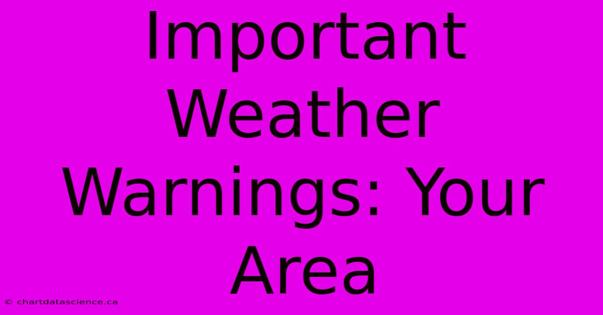 Important Weather Warnings: Your Area