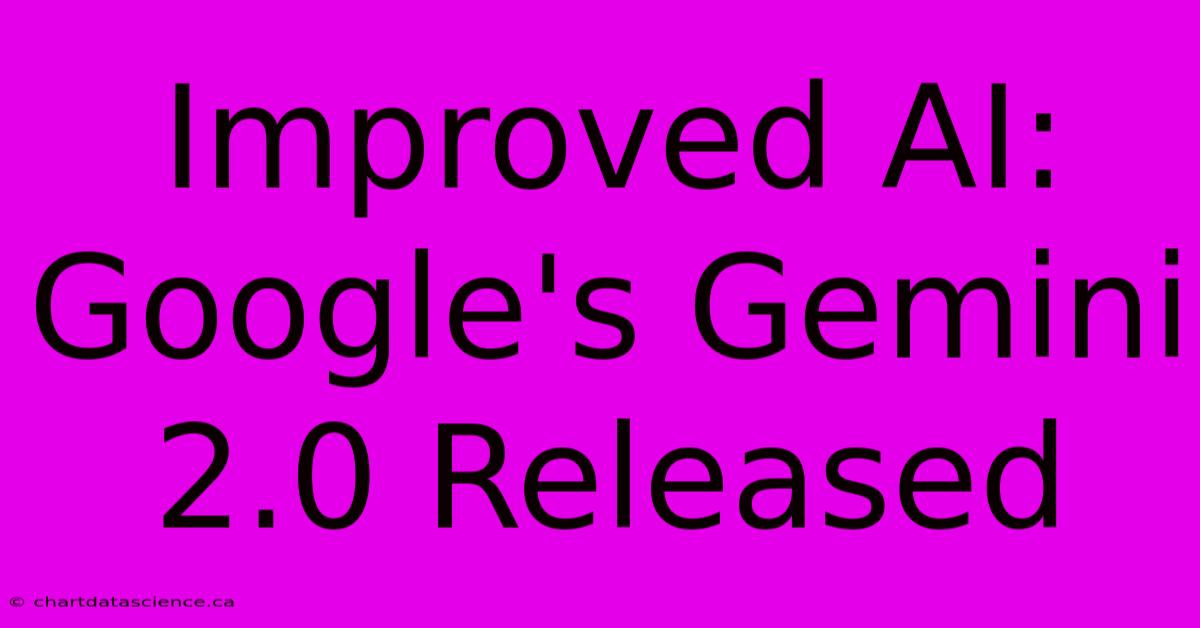 Improved AI: Google's Gemini 2.0 Released