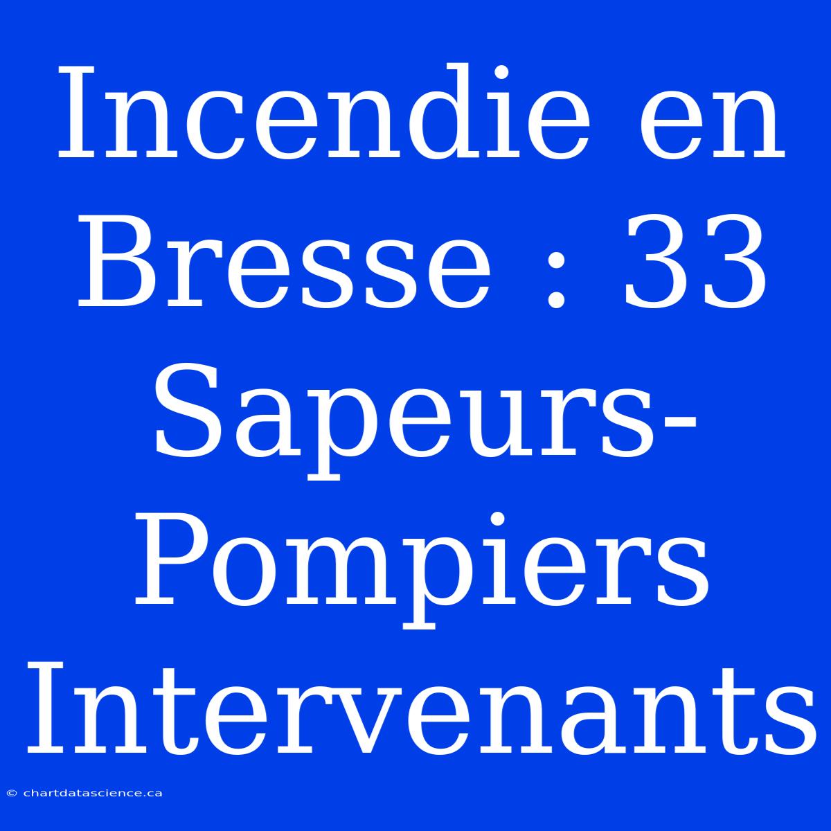 Incendie En Bresse : 33 Sapeurs-Pompiers Intervenants