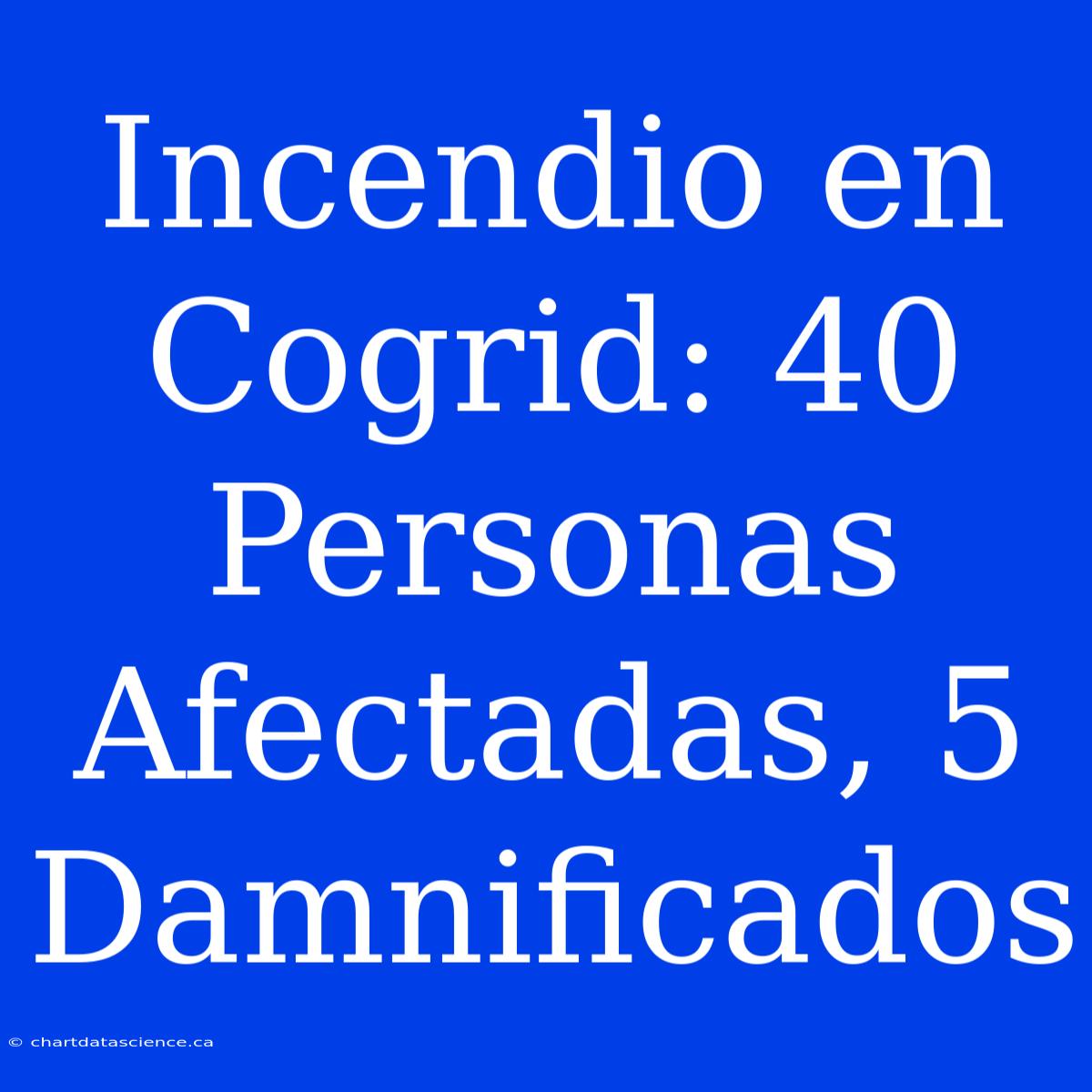 Incendio En Cogrid: 40 Personas Afectadas, 5 Damnificados