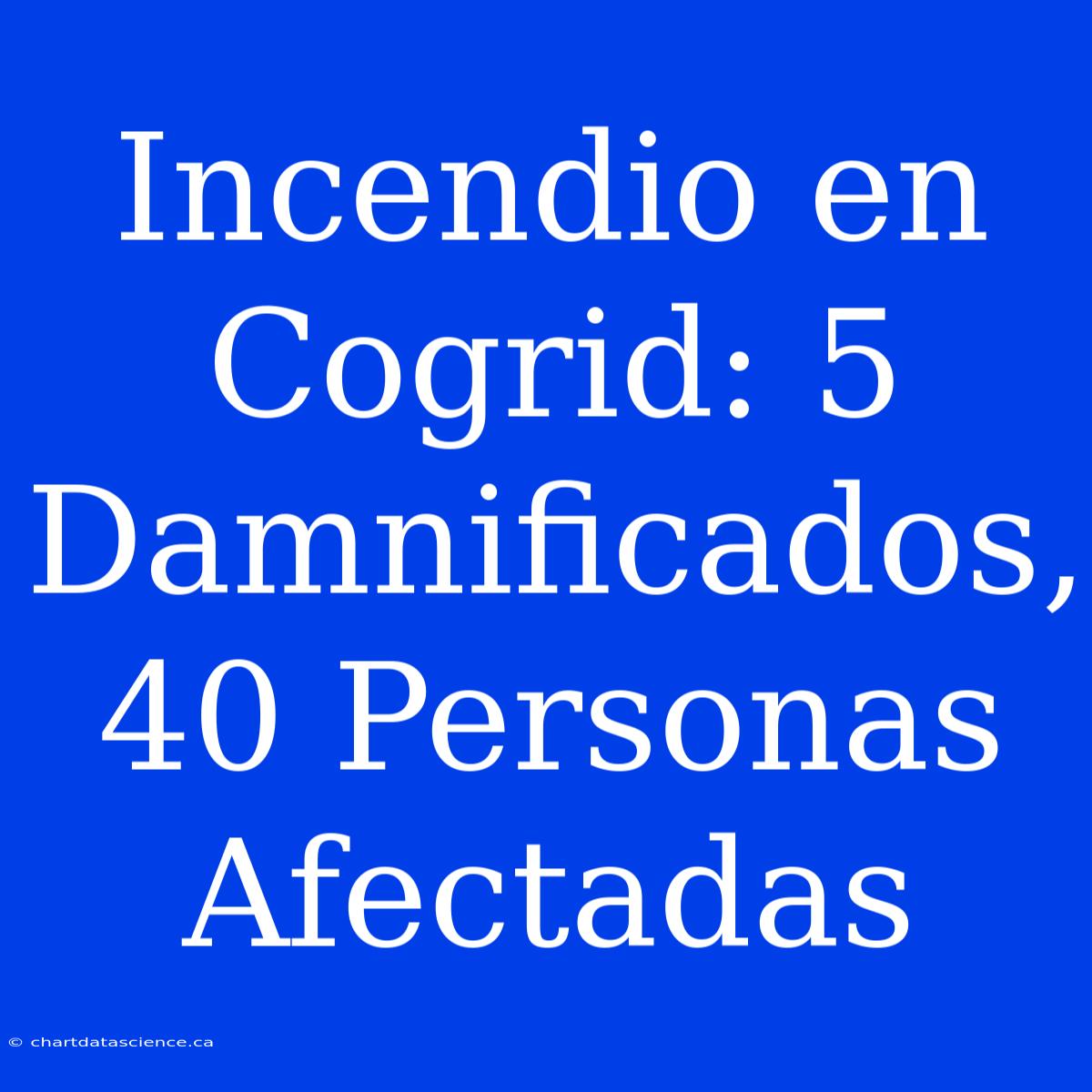 Incendio En Cogrid: 5 Damnificados, 40 Personas Afectadas