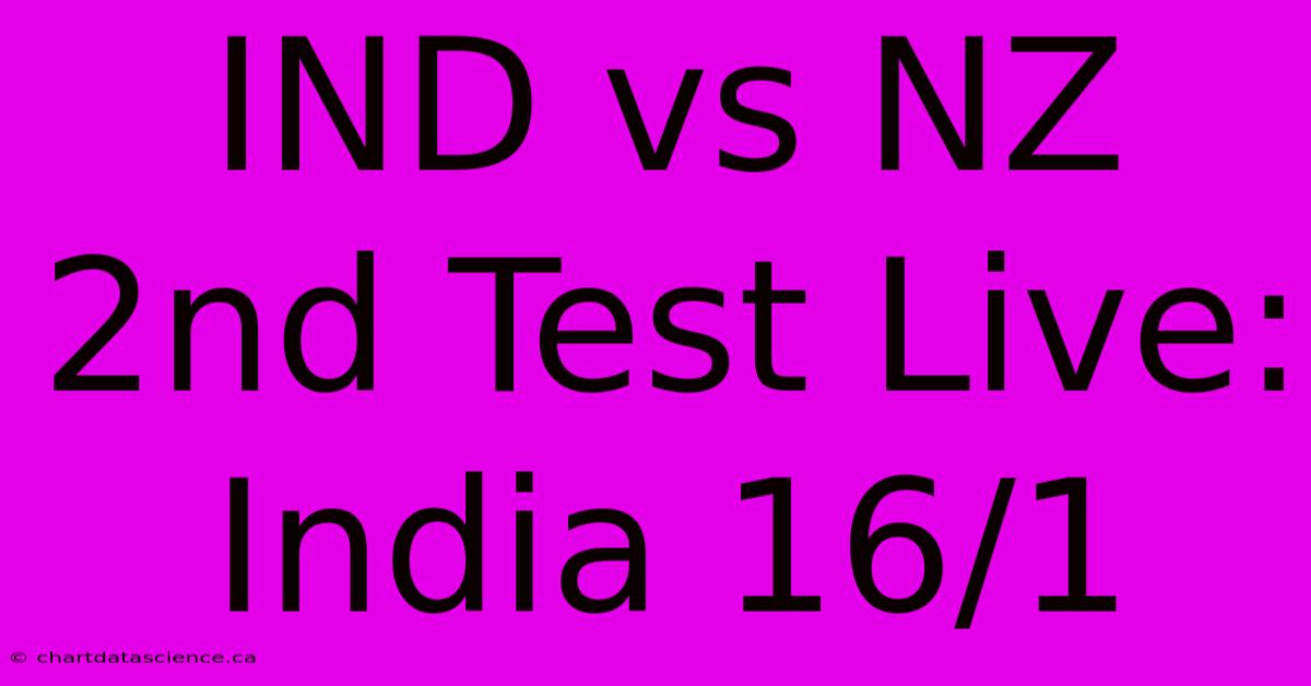 IND Vs NZ 2nd Test Live: India 16/1