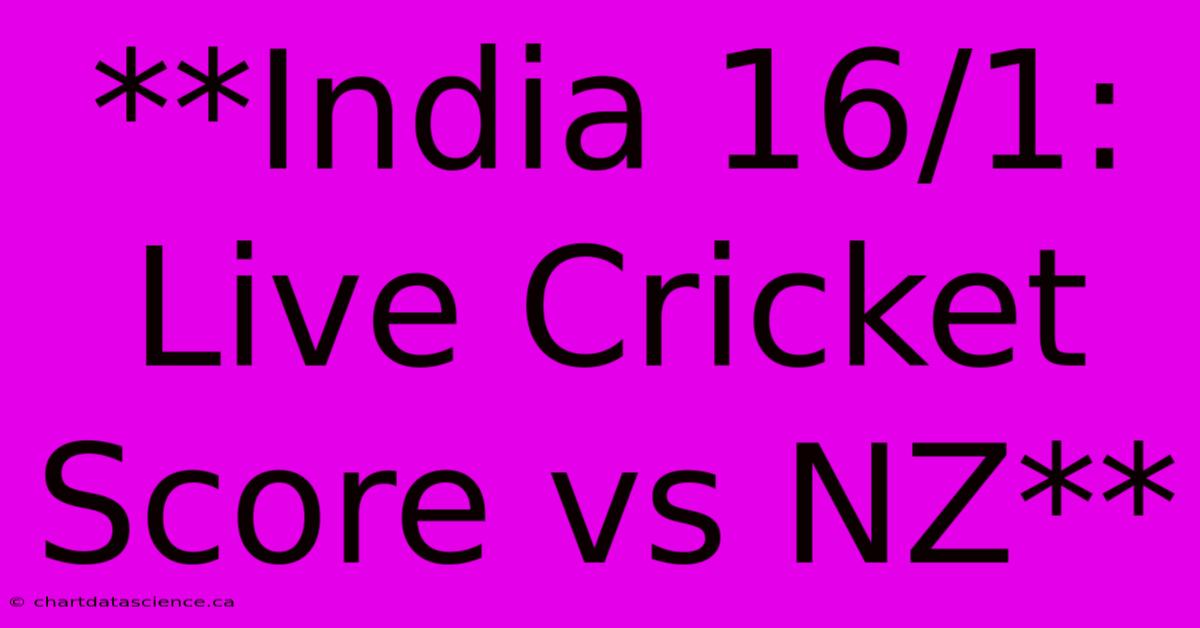 **India 16/1: Live Cricket Score Vs NZ**