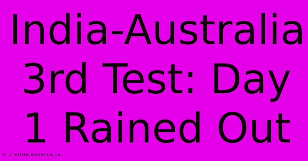 India-Australia 3rd Test: Day 1 Rained Out