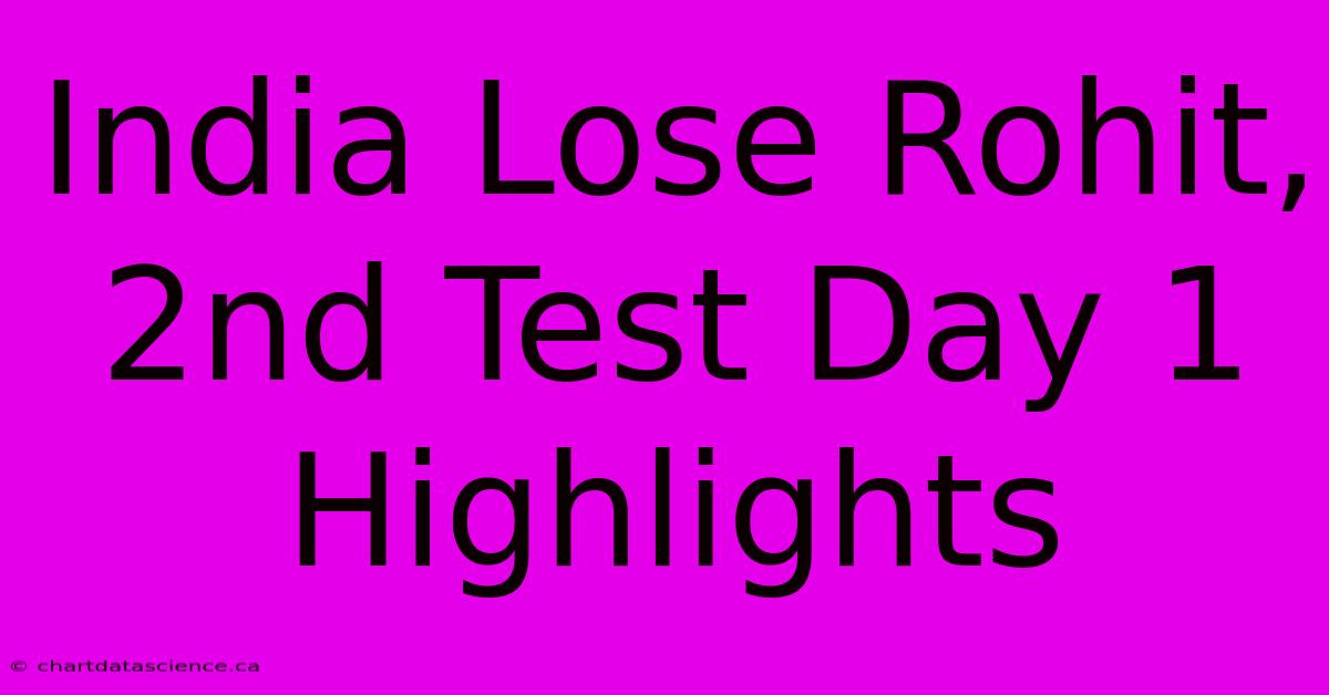 India Lose Rohit, 2nd Test Day 1 Highlights